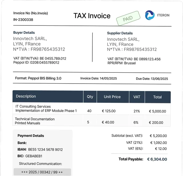 Invoice preview